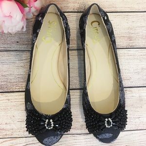 NEW Sam Edelman navy/black flats- size 9 1/2!